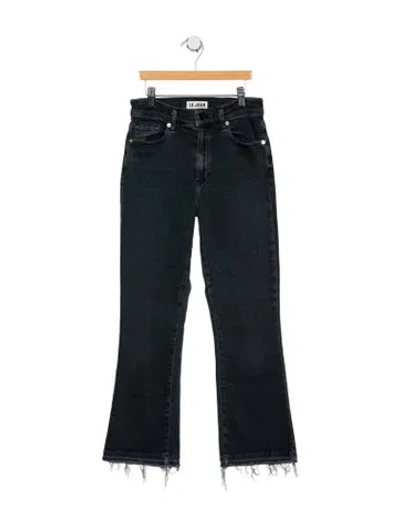 Pre-owned Le Jean High-rise Flared Jeans In Blue