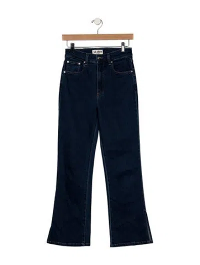 Pre-owned Le Jean High-rise Flared Jeans In Blue