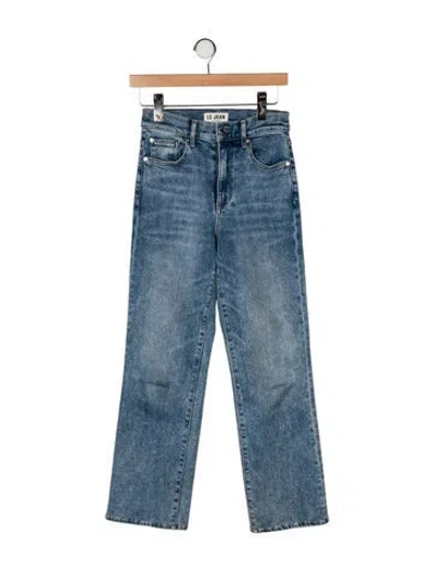 Pre-owned Le Jean High-rise Straight Leg Jeans In Blue