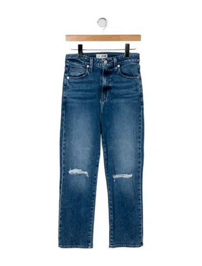 Pre-owned Le Jean High-rise Straight Leg Jeans In Blue