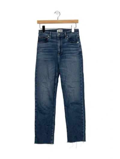 Pre-owned Le Jean High-rise Straight Leg Jeans In Blue