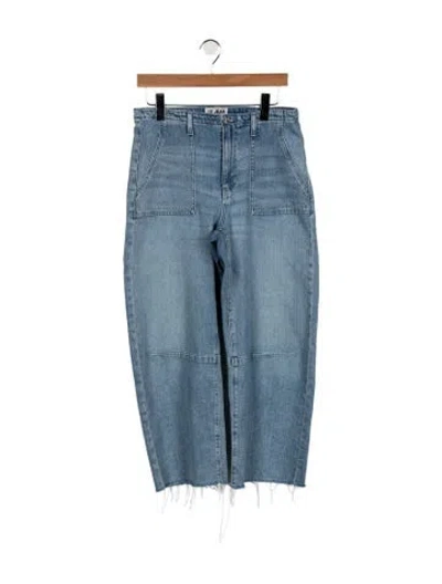 Pre-owned Le Jean High-rise Straight Leg Jeans In Blue