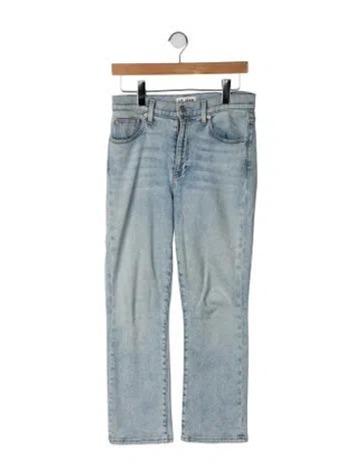 Pre-owned Le Jean High-rise Straight Leg Jeans In Blue