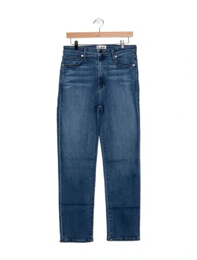 Pre-owned Le Jean High-rise Straight Leg Jeans In Blue