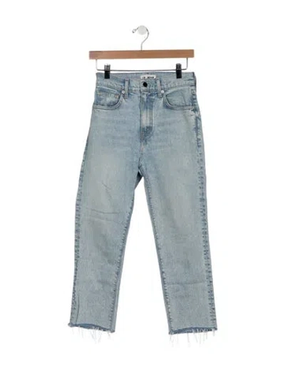 Pre-owned Le Jean High-rise Straight Leg Jeans In Blue