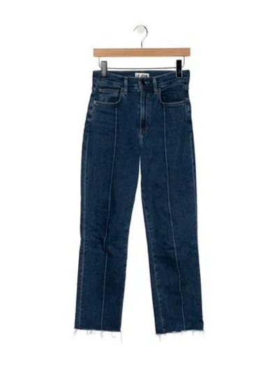 Pre-owned Le Jean High-rise Straight Leg Jeans In Blue