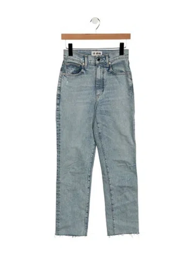 Pre-owned Le Jean High-rise Straight Leg Jeans In Blue
