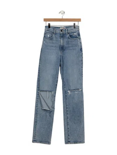 Pre-owned Le Jean High-rise Straight Leg Jeans In Blue
