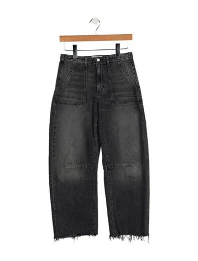Pre-owned Le Jean High-rise Straight Leg Jeans In Gray