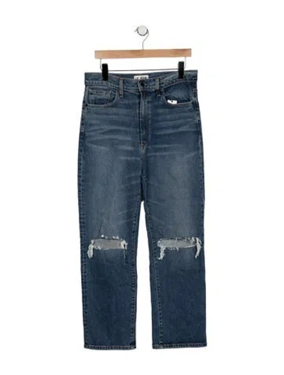 Pre-owned Le Jean High-rise Straight Leg Jeans W/ Tags In Blue