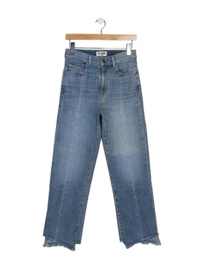 Pre-owned Le Jean High-rise Straight Leg Jeans W/ Tags In Blue