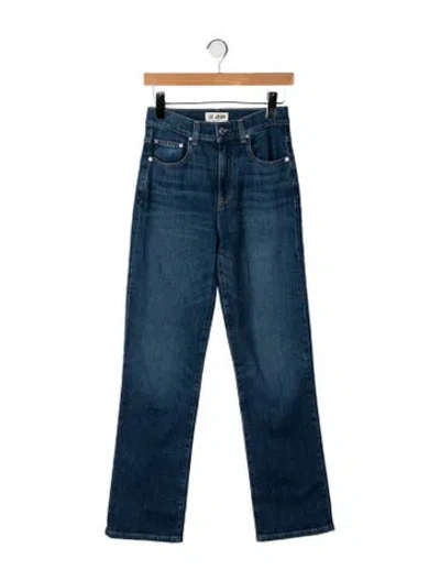 Pre-owned Le Jean High-rise Straight Leg Jeans W/ Tags In Blue