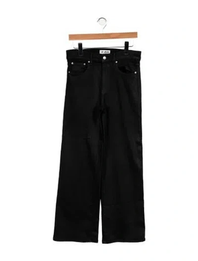 Pre-owned Le Jean High-rise Wide Leg Jeans In Black