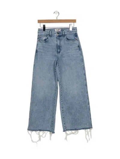 Pre-owned Le Jean High-rise Wide Leg Jeans In Blue