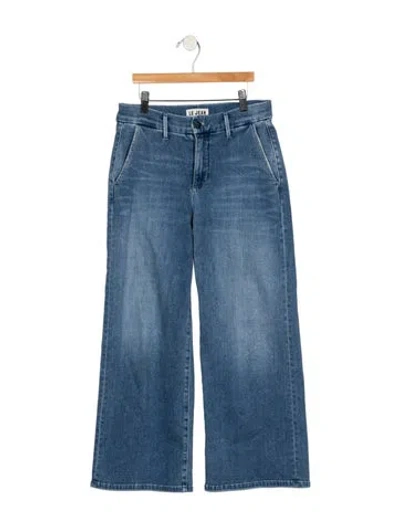 Pre-owned Le Jean High-rise Wide Leg Jeans In Blue