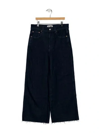 Pre-owned Le Jean High-rise Wide Leg Jeans In Blue