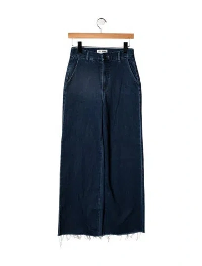 Pre-owned Le Jean High-rise Wide Leg Jeans In Blue