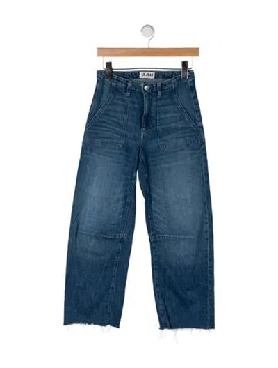 Pre-owned Le Jean High-rise Wide Leg Jeans In Blue