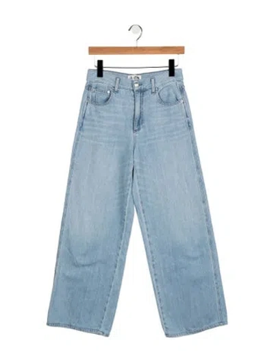 Pre-owned Le Jean High-rise Wide Leg Jeans In Blue