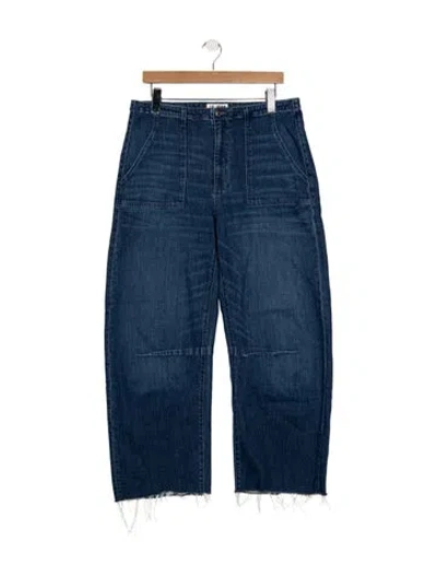 Pre-owned Le Jean High-rise Wide Leg Jeans In Blue