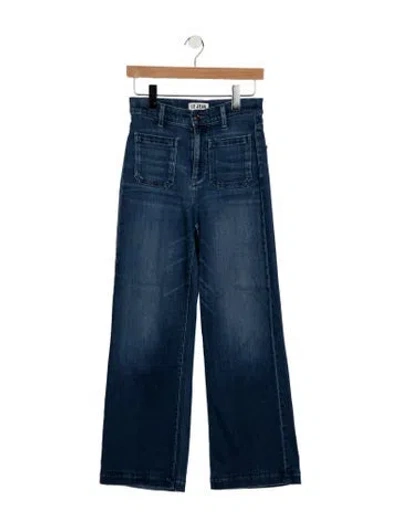 Pre-owned Le Jean High-rise Wide Leg Jeans In Blue