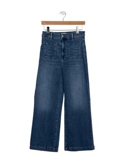 Pre-owned Le Jean High-rise Wide Leg Jeans In Blue