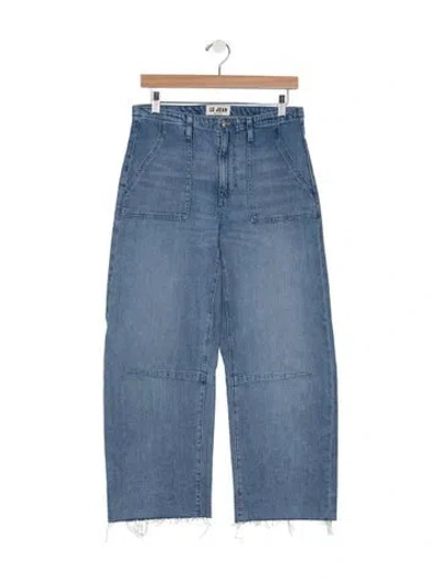 Pre-owned Le Jean High-rise Wide Leg Jeans In Blue