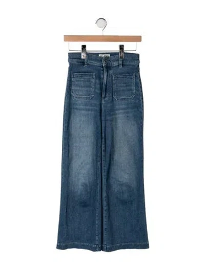 Pre-owned Le Jean High-rise Wide Leg Jeans In Blue