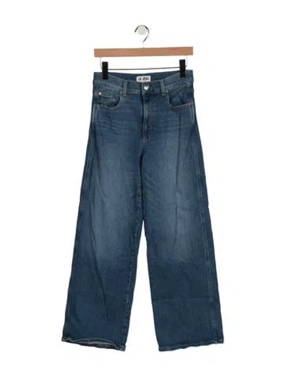 Pre-owned Le Jean High-rise Wide Leg Jeans In Blue