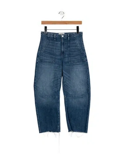 Pre-owned Le Jean High-rise Wide Leg Jeans In Blue