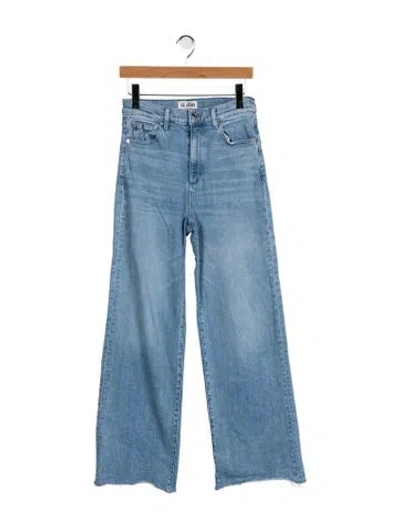Pre-owned Le Jean High-rise Wide Leg Jeans In Blue