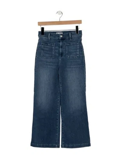 Pre-owned Le Jean High-rise Wide Leg Jeans In Blue