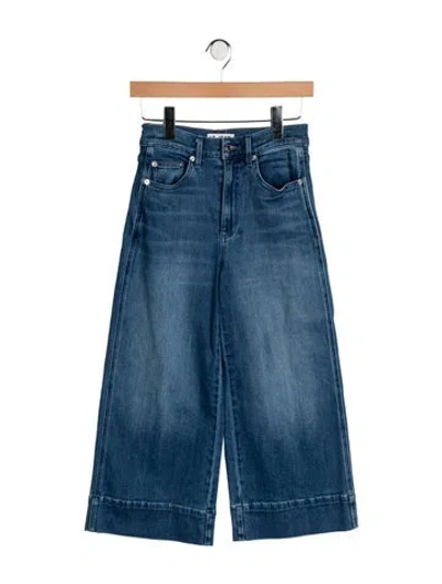Pre-owned Le Jean High-rise Wide Leg Jeans In Blue