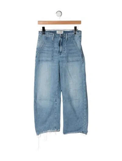 Pre-owned Le Jean High-rise Wide Leg Jeans In Blue
