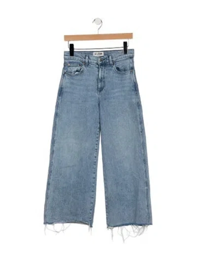 Pre-owned Le Jean High-rise Wide Leg Jeans In Blue