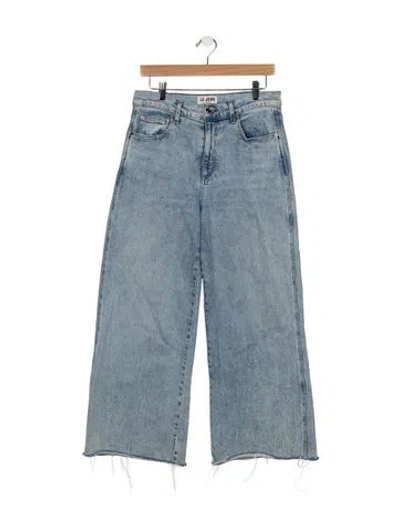 Pre-owned Le Jean High-rise Wide Leg Jeans In Blue