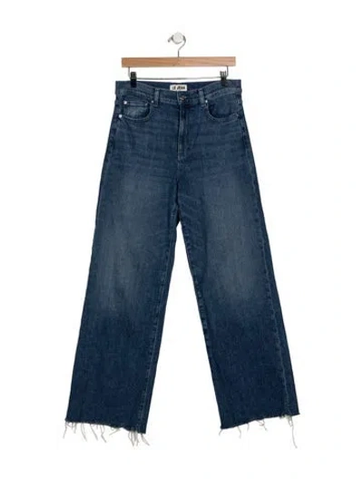 Pre-owned Le Jean High-rise Wide Leg Jeans In Blue