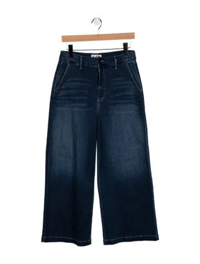 Pre-owned Le Jean High-rise Wide Leg Jeans In Blue