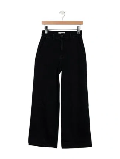 Pre-owned Le Jean High-rise Wide Leg Jeans In Blue