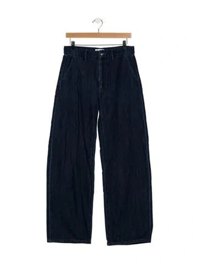 Pre-owned Le Jean High-rise Wide Leg Jeans In Blue
