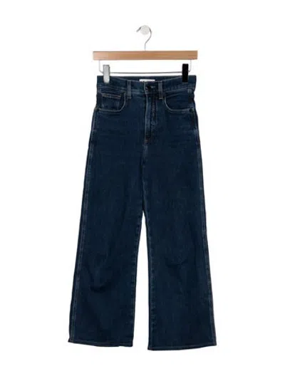 Pre-owned Le Jean High-rise Wide Leg Jeans In Blue