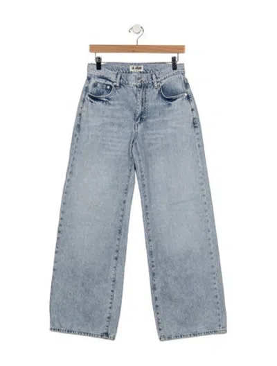 Pre-owned Le Jean High-rise Wide Leg Jeans In Blue