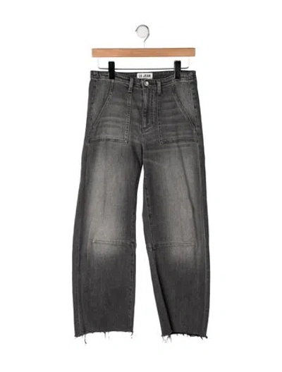 Pre-owned Le Jean High-rise Wide Leg Jeans In Grey
