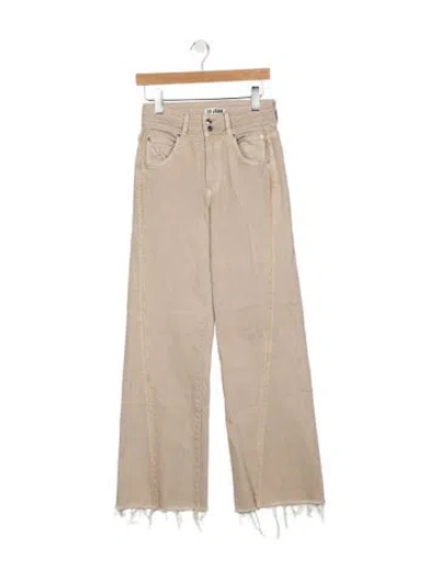 Pre-owned Le Jean High-rise Wide Leg Jeans In Grey