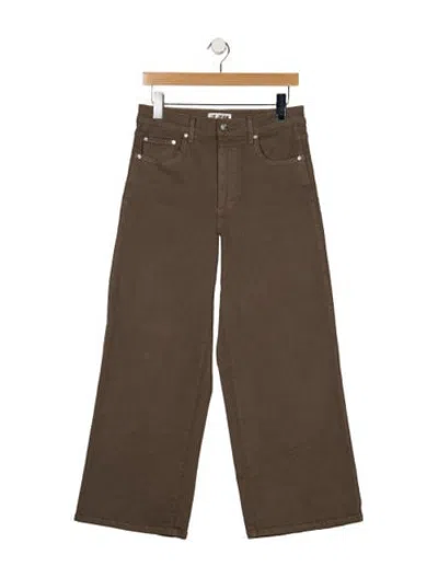 Pre-owned Le Jean High-rise Wide Leg Jeans In Grey