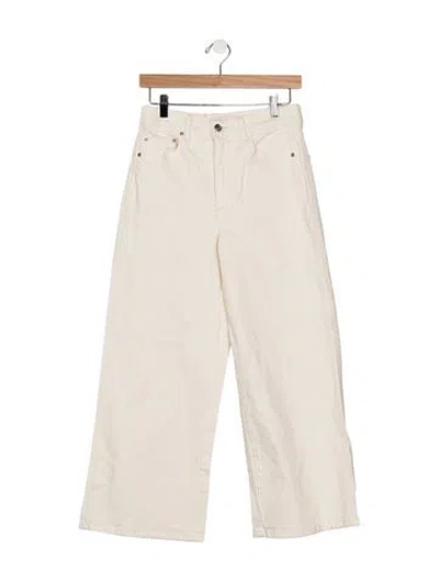 Pre-owned Le Jean High-rise Wide Leg Jeans In Neutrals