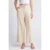 Le Jean Jude Linen Blend Trousers In Sand