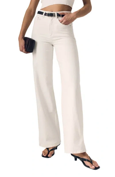 Le Jean Juliette High Waist Wide Leg Jeans In Neutral