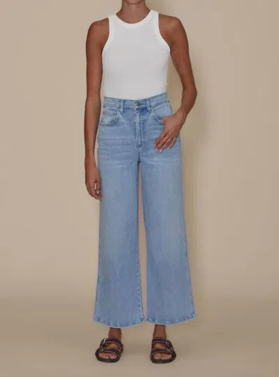 Le Jean Juliette Wide Ankle In Blue Valley In Multi