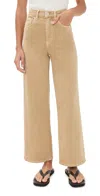 Le Jean Juliette Wide Leg Ankle High Rise Jeans Sandwashed Camel In Neutral